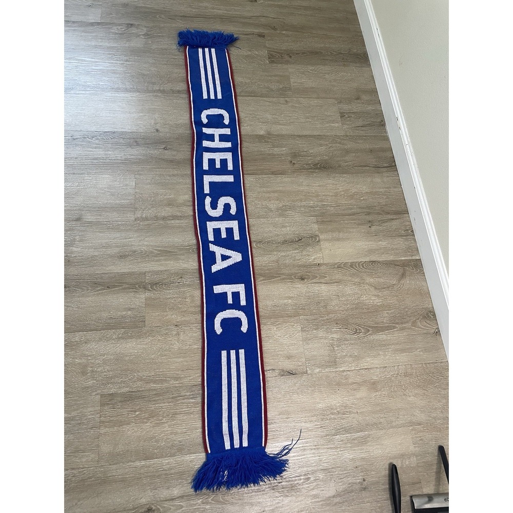 Chelsea FC Soccer Football Scarf Licensed Blue White Striped Fan